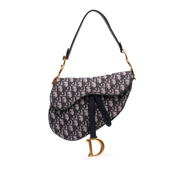 Pre-Loved Dior Oblique Canvas Saddle Bag - Picture 1 of 10